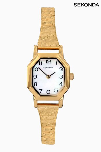 Sekonda Ladies Mila Gold Expander Bracelet with White Dial Watch (N13710) | £40