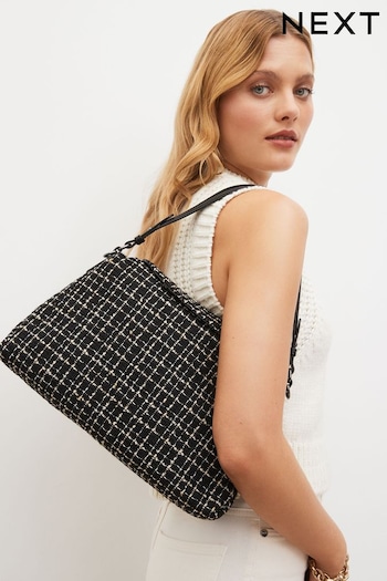 Monochrome Bouclé Shoulder Bag (N13769) | £32