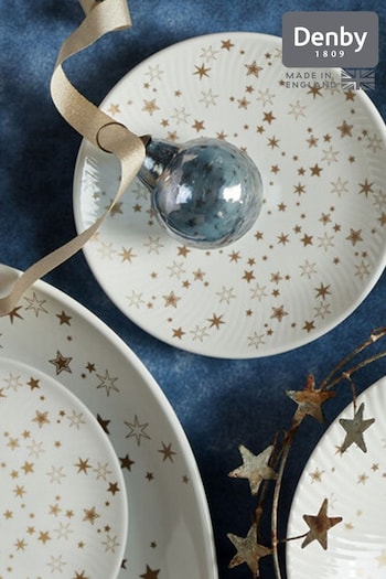 Denby White Porcelain Arc Stars Set of 2 Small Plates (N13789) | £32