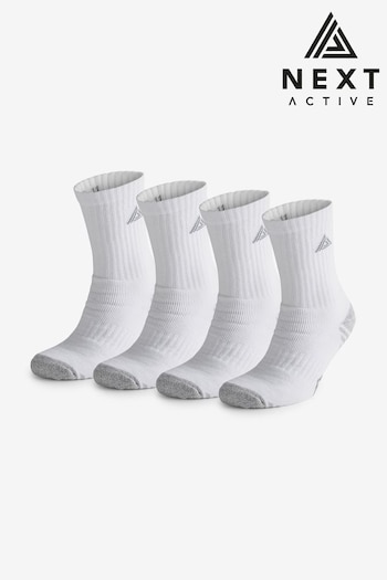 White Performance Sport Socks 4 Pack (N13855) | £16