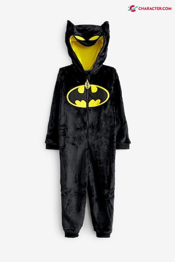 Character Black Batman All in One Fleece Onesie Pyjamas (N13911) | £27