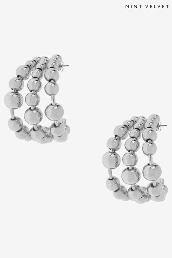 Mint Velvet Silver Tone Layered Earrings (N13957) | £25