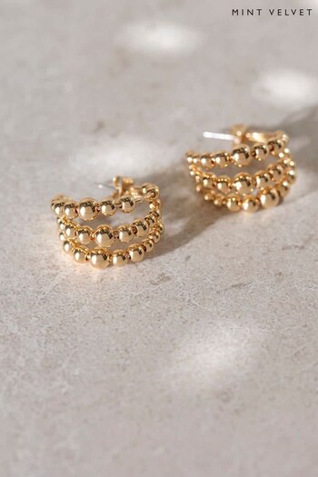 Mint Velvet Gold Tone Layered Earrings (N13958) | £25