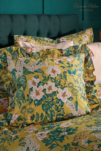 Amanda Holden Yellow Cotswold Floral Cushion (N13961) | £20