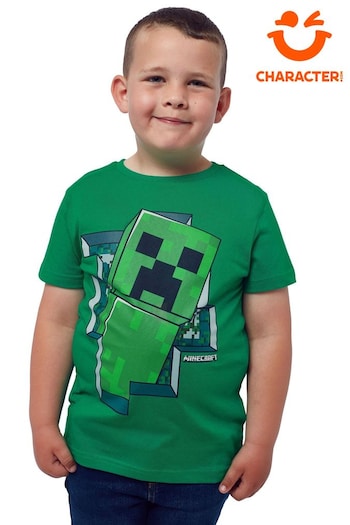 Character Green Minecraft Creeper T-Shirt (N14027) | £15