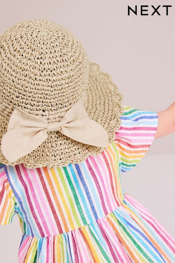 Natural Scalloped Edge Straw Hat (1-10yrs) (N14043) | £11 - £13