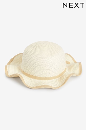 Cream Straw Hat (1-10yrs) (N14045) | £9 - £11