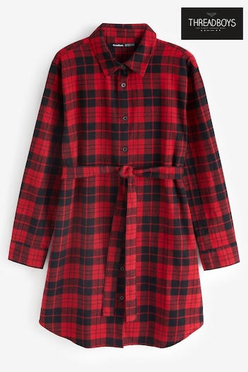 Threadboys Red Cotton Long Sleeve Shirt (N14075) | £18