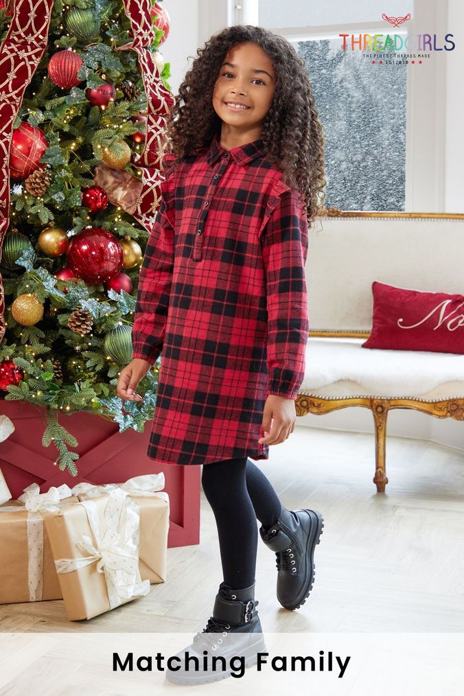 Buy Newborn Unisex Older Girls Thread Girls Check Tartan Clothing