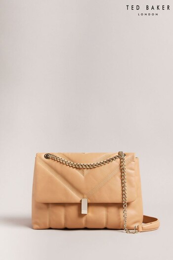 Ted Baker Natural  Ayasie Quilted Large Twist Lock Cross-Body Bag (N14110) | £150