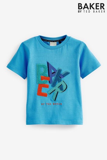 Baker by Ted Baker Blue Graphic T-Shirt (N14135) | £16 - £18