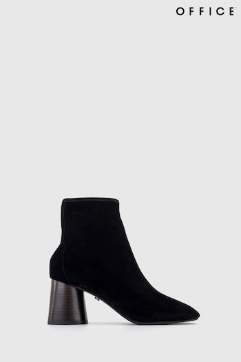 Office Black Suede Sock Ash Ankle Boots (N14156) | £75