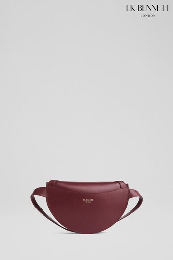 LK Bennett Purple Greta Bordeaux Leather Cross-Body Bag (N14205) | £229