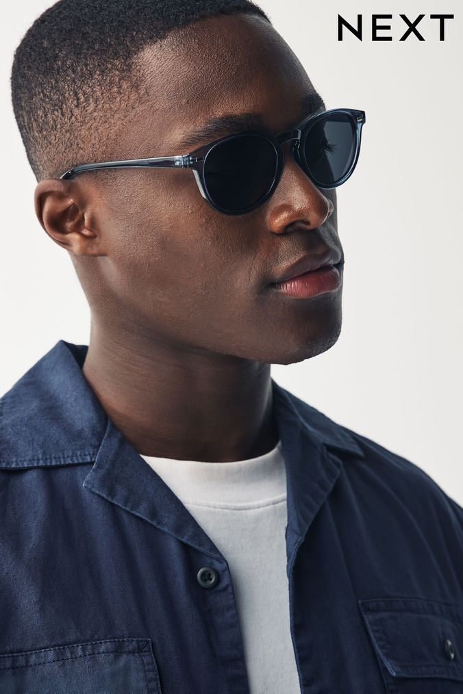 Men s Blue Sunglasses Blue Tinted Sunglasses Next UK