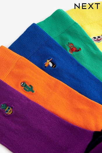 Bright Summer Embroidered Socks (N14220) | £15