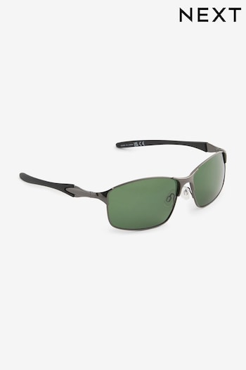 Gun Metal Grey Classic Polarised Sunglasses Round (N14247) | £16