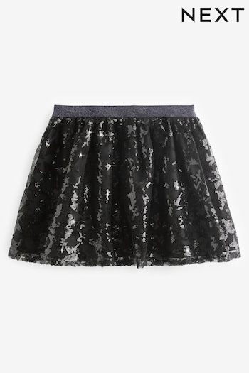 Black Star Sequin Tulle Skirt (3-16yrs) (N14275) | £18 - £23
