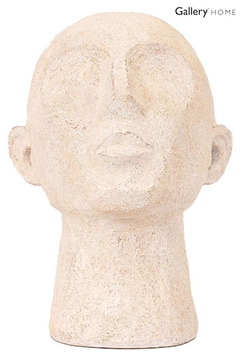 Gallery Home Cream Characterful Sculpted Head Bookends (N14310) | £44