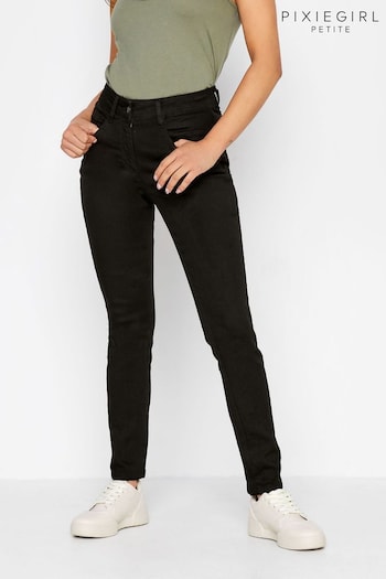 PixieGirl Petite Black Skinny Stretch AVA Animalier-print Jeans (N14357) | £30