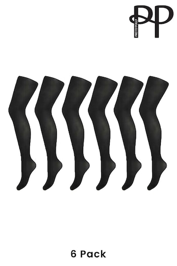 Pretty Polly 6 Pack Black 40 Denier Everyday Opaque Tights (N14403) | £20