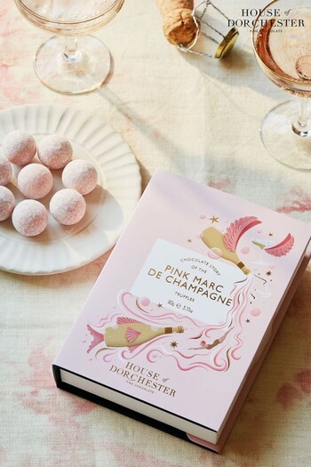House Of Dorchester Pink Set of 2 Pink Champagne Truffles Book Box Chocolate Selection 90g (N14410) | £23