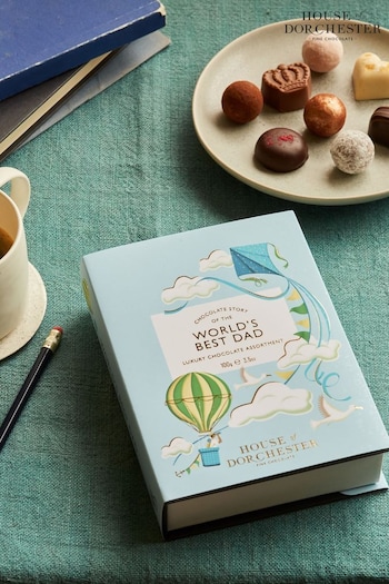 House Of Dorchester Blue Set of 2 World's Best Dad Book Box Chocolate Selection 100g (N14415) | £23