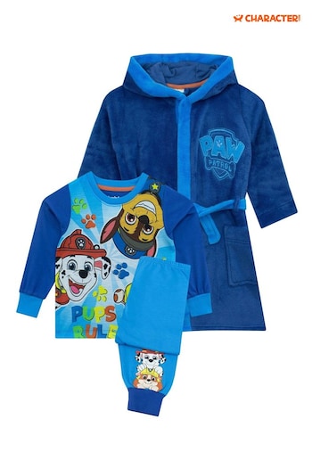 Character Blue Paw Patrol Dressing Gown And Pyjamas Set (N14454) | £33