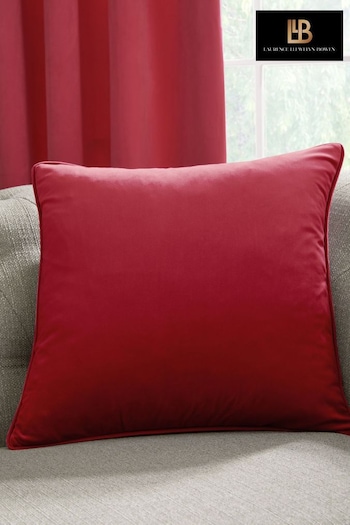 Laurence Llewelyn-Bowen Red Montrose Velvet Filled Cushion (N14497) | £18