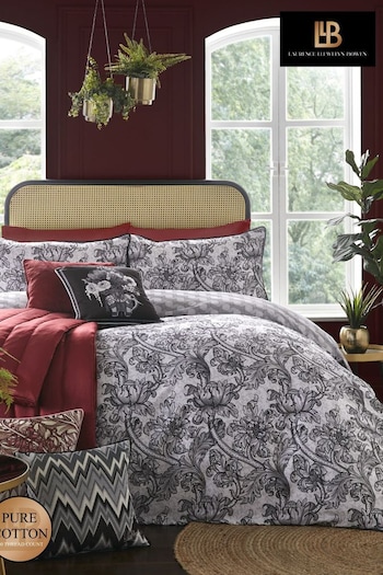Laurence Llewelyn-Bowen Black Heart of The Home 200 Thread Count Duvet Cover Set (N14499) | £55 - £70