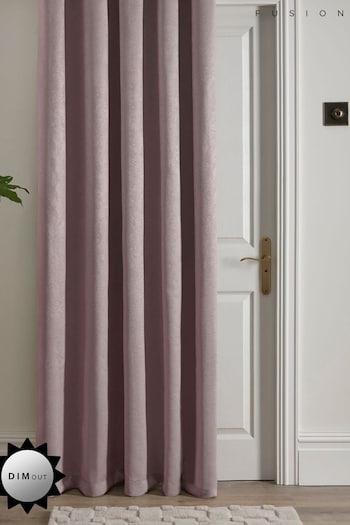 Fusion Pink Strata Dim out woven Eyelet Single Panel Curtain (N14505) | £22