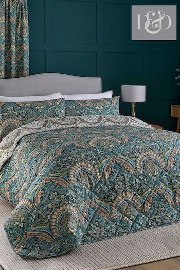 D&D Blue Palais Quilted Bedspread (N14513) | £45