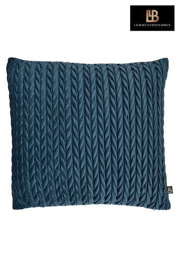 Laurence Llewelyn-Bowen Blue Amory Luxe Velvet Filled Cushion (N14535) | £18