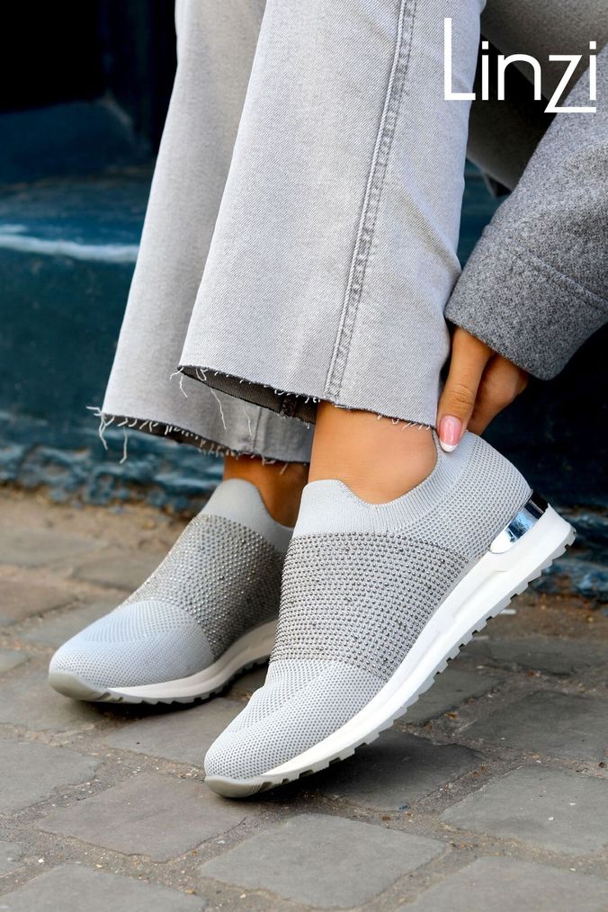Buy Women s Grey Slip On Trainers Online Next UK