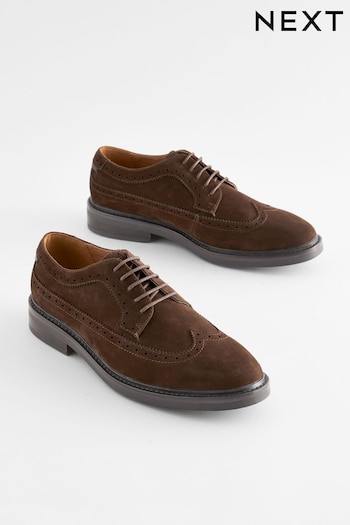 Brown Longwing Brogue Shoes (N14630) | £38