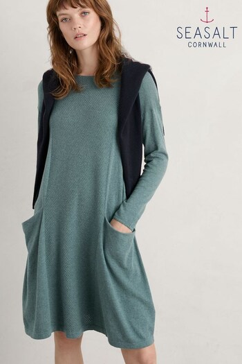 Seasalt Blue Heartfelt Knitted Dress (N14705) | £75