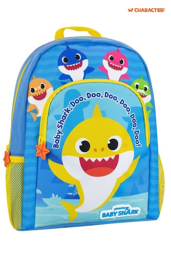 Character Blue Baby Shark Backpack (N14836) | £21