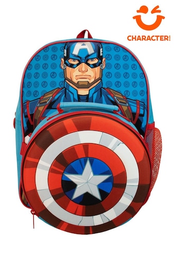 Character Blue Captain America Backpack and Lunchbag Set (N14850) | £25