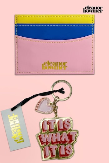 Eleanor Bowmer Yellow 'It is what it is' Keyring and Purse Cardholder Set (N14989) | £25
