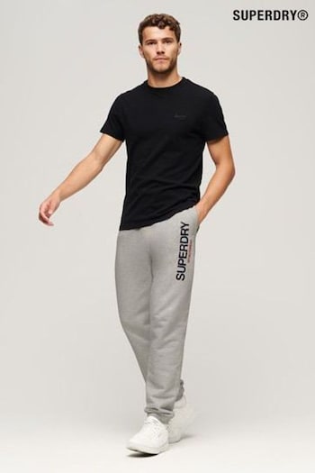 Superdry Grey Sportswear Logo Tapered Joggers (N15507) | £55