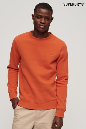 Superdry Orange Essential Logo Crew Sweatshirt (N15571) | £50