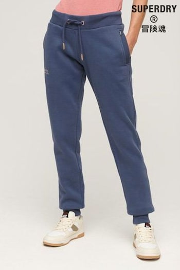 Superdry Blue White Essential Logo Joggers (N15579) | £50