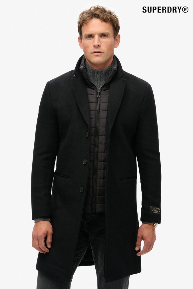 Next mens 2025 black coat