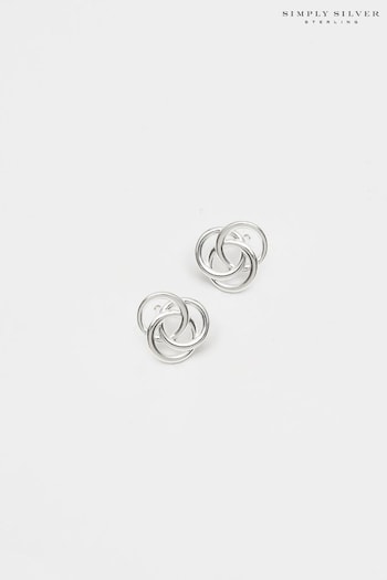 Simply Silver Silver Tone 925 Knot Stud Earrings (N15608) | £25
