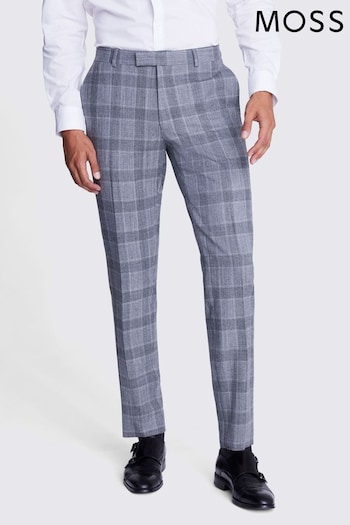 MOSS Grey Tailored Fit B&W Check Trousers (N15713) | £110
