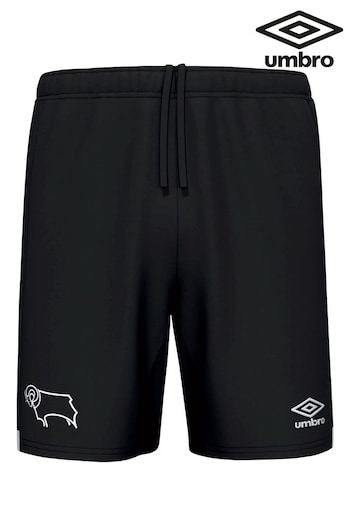 Umbro Black Derby County Home Shorts 2023-24 (N15853) | £28