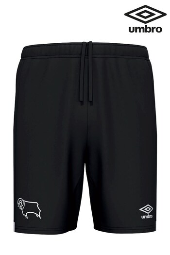 Umbro Black Derby County Home Shorts 2023-24 (N15901) | £30