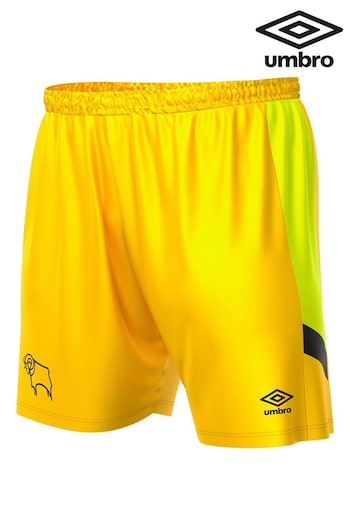 Umbro Yellow Derby County Goalkeeper Shorts 2023-24 Kids (N15912) | £28