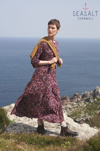 Seasalt Cornwall Line Strokes Tiered Jersey Dress (N15915) | £76