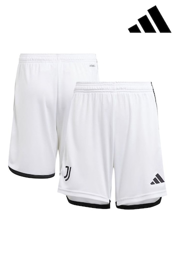 adidas White Juventus Away Shorts 2023-24 Kids (N15935) | £28