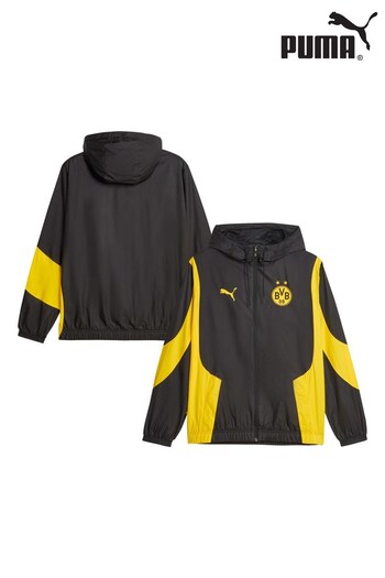 Puma naturel Black Borussia Dortmund Prematch Woven Anthem Jacket (N16009) | £85